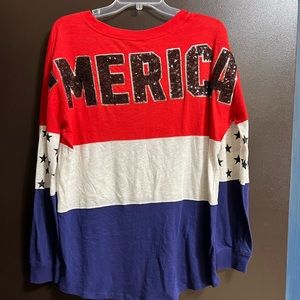 Victoria’s Secret PINK Sequins ‘Merica Long Sleeve